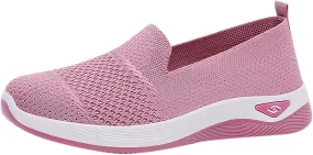 Women's Mesh Flats Shoes Breathable Slip on Shoes Casual Comfort Shoe Plus Size Trendy Shoes Walking Flats Shoe