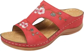 Womens Slippers Comfortable Casual Dressy Wedge Sandals Open Toe Slip On Slingback Summer Walking Shoes for Women Oceanside Beach Walking Shoes for Summer Outdoor